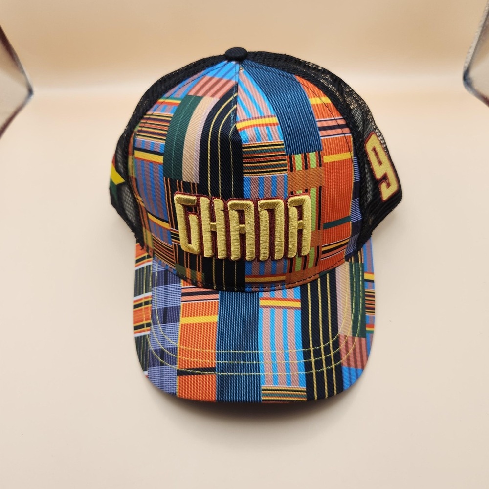 Ghana Hat Cap Snap Back One Size Kente Trucker Mesh Mens Headgear‎ Classics